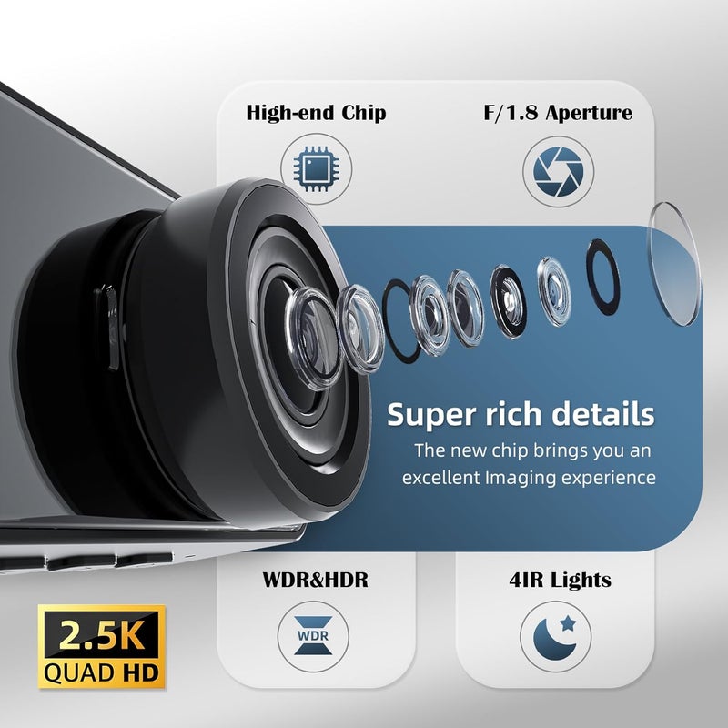 Gloryes 3 Channel Dash Cam with Backup Camera Front and Rear Inside,Interior Car Camera,Dash Camera for Cars, 3.18" IPS Screen, Night Vision, G-Sensor, Parking Assistance, 64G SD Card - Image 2